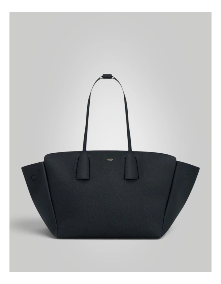 Alba Pebble Medium Tote in Black image 1