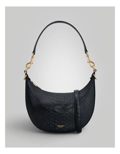 Florence Texture Small Shoulder Bag in Black