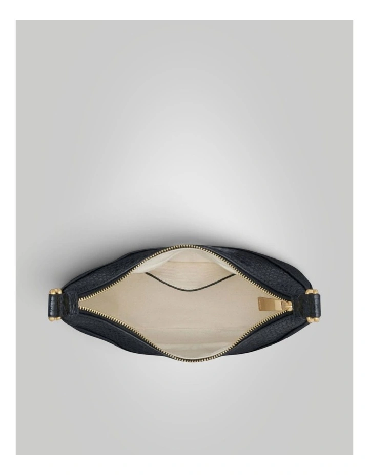 Florence Texture Small Shoulder Bag in Black image 3