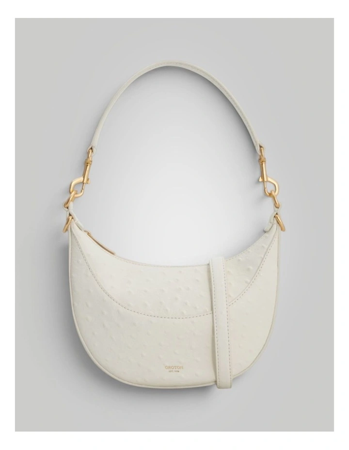 Florence Texture Small Shoulder Bag in Warm White image 1