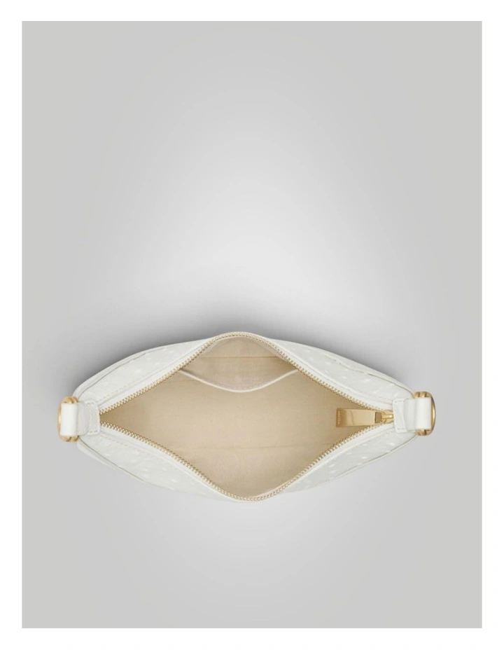 Florence Texture Small Shoulder Bag in Warm White image 3