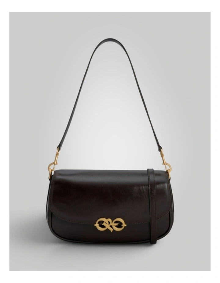 Olivia Crackle Day Bag in True Chocolate image 1