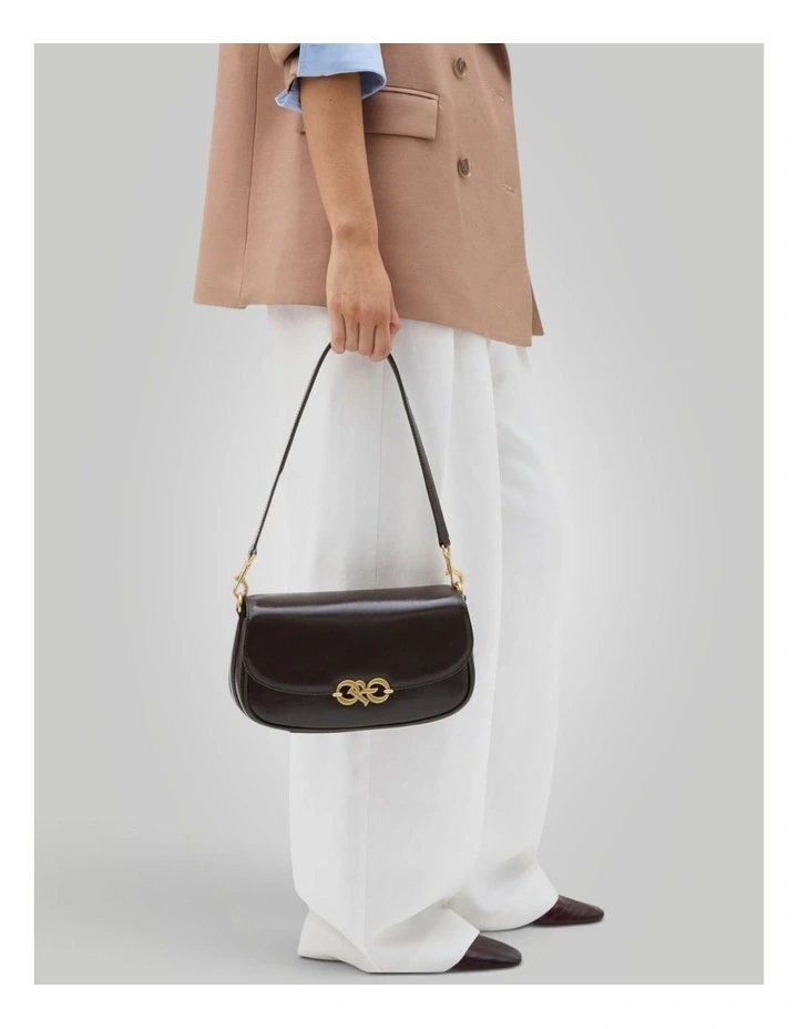 Olivia Crackle Day Bag in True Chocolate image 5