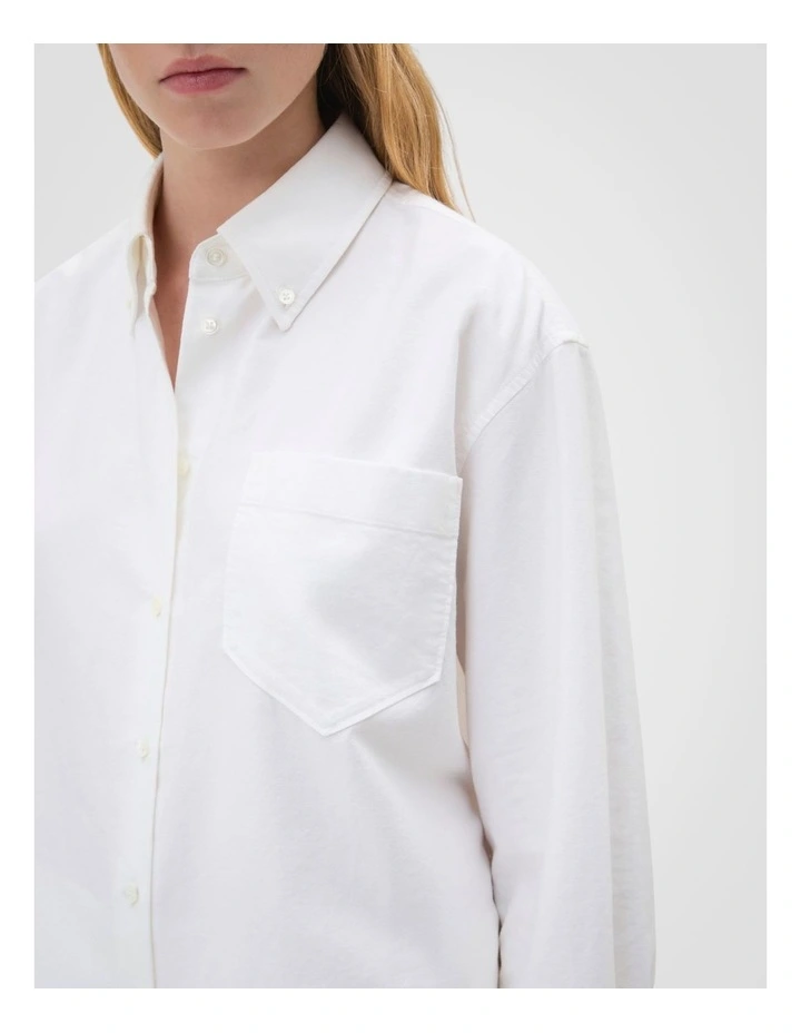 Oxford Shirt in Antique White image 3