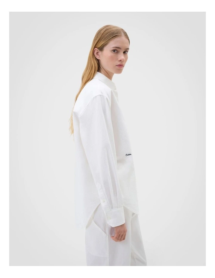 Oxford Shirt in Antique White image 4