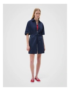 Washed Drill Dress in North Sea