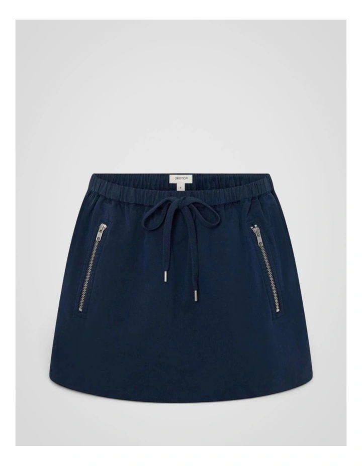 Washed Drill Skirt in North Sea image 6