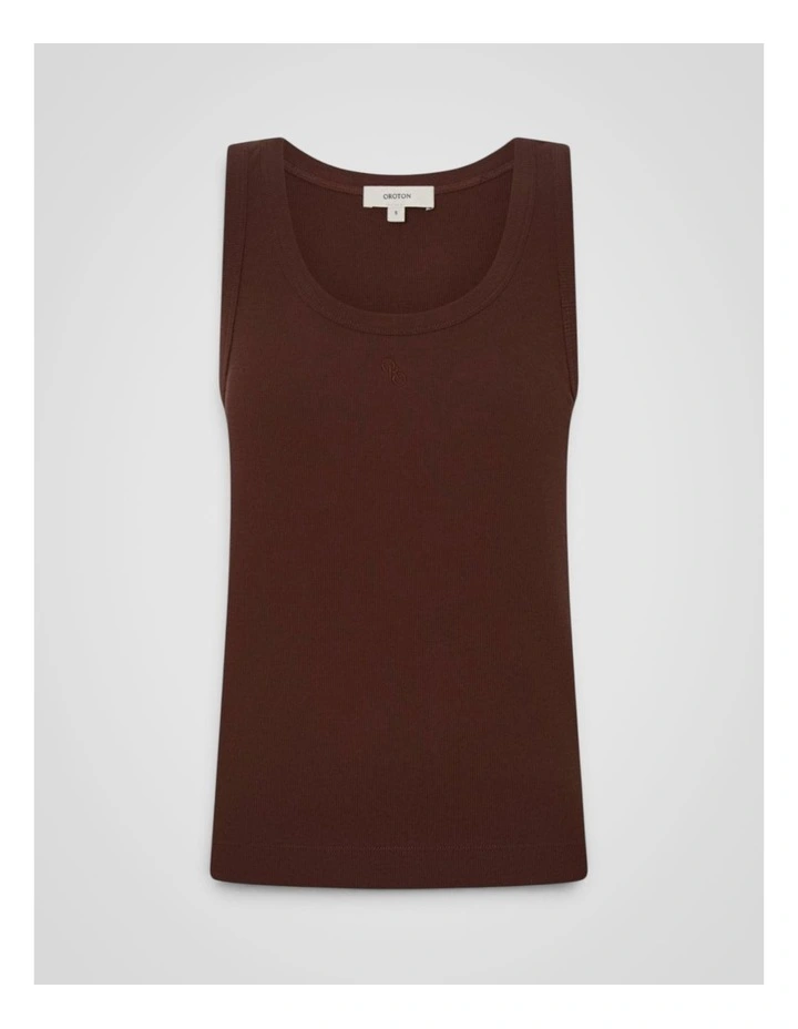 Scoop Neck Tank in Chocolate image 6