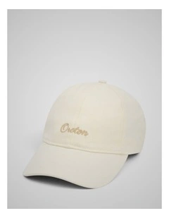 Oroton Script Cap in Antique White