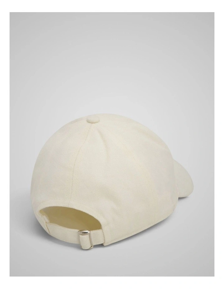 Oroton Script Cap in Antique White image 2