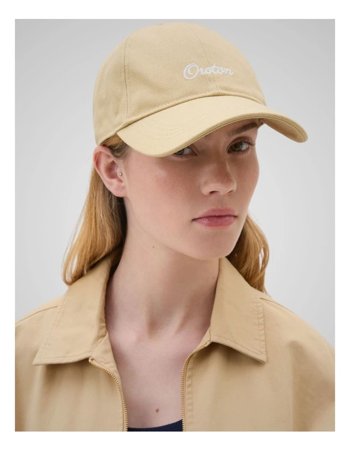 Oroton Script Cap in Praline image 3