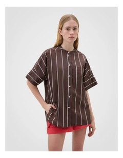 Stripe Shirt in Milk Chocolate