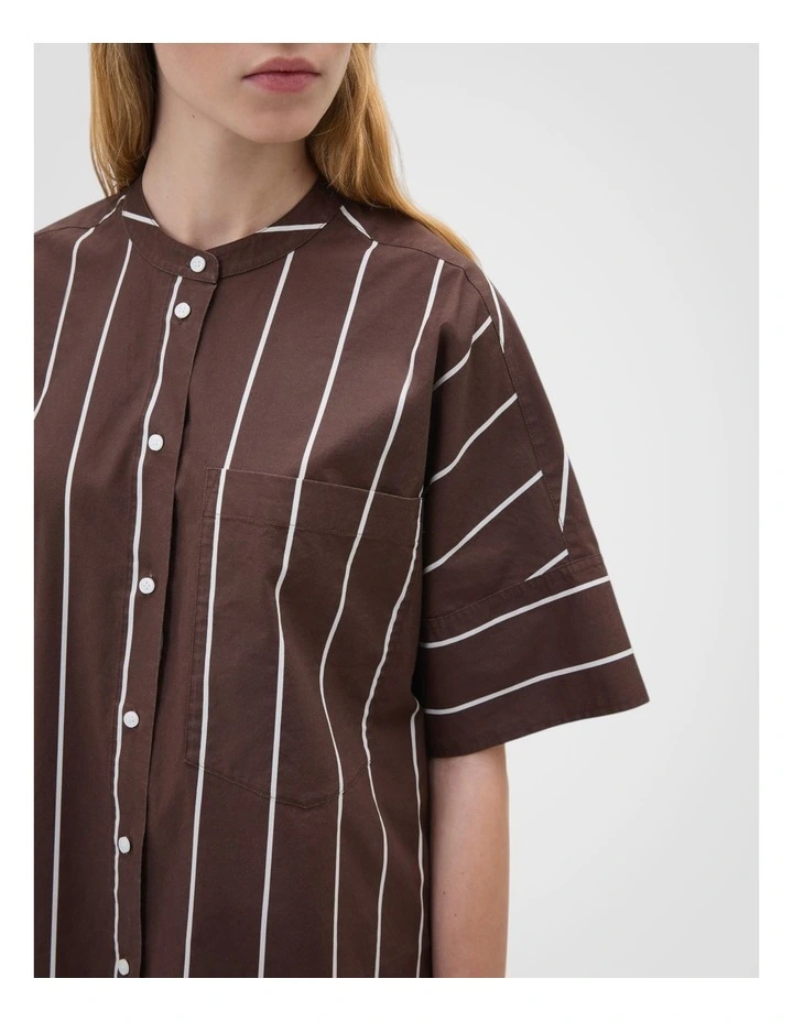 Stripe Shirt in Milk Chocolate image 3