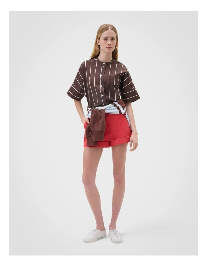 Stripe Shirt in Milk Chocolate image 5