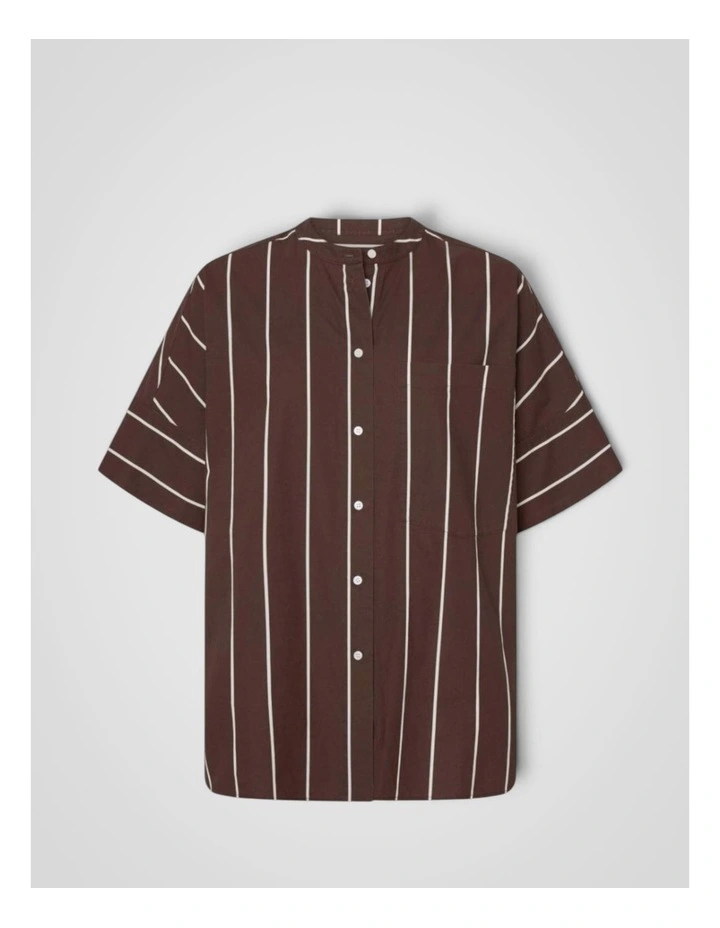Stripe Shirt in Milk Chocolate image 6