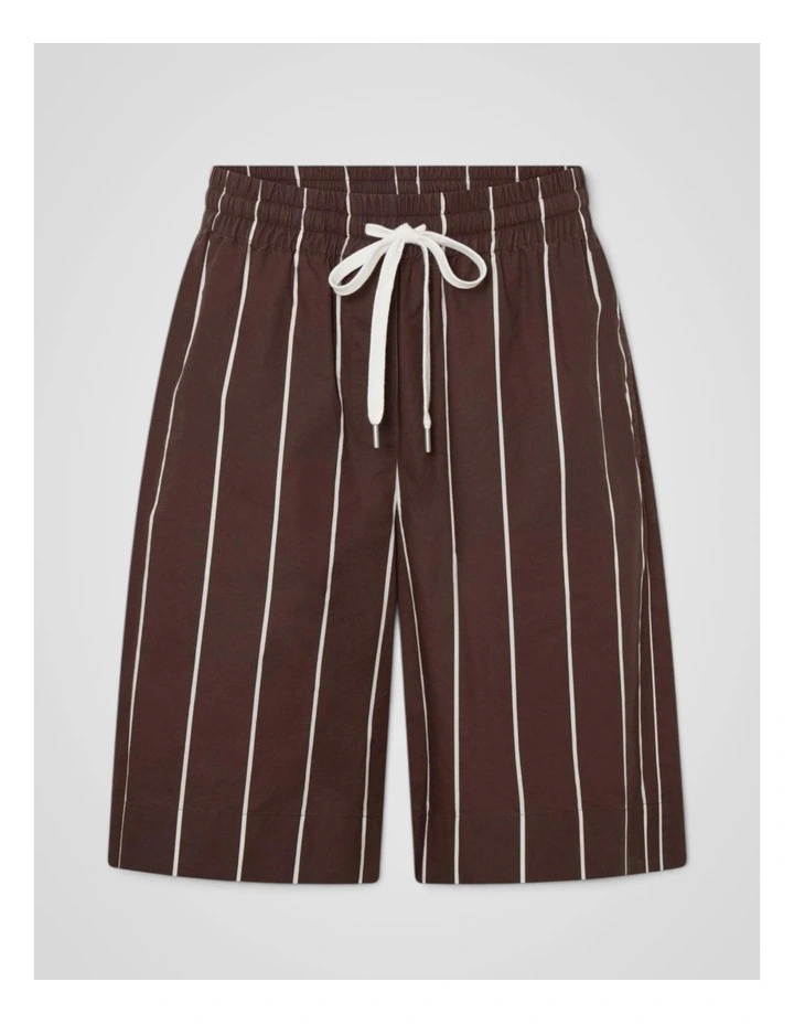 Stripe Short in Milk Chocolate image 6