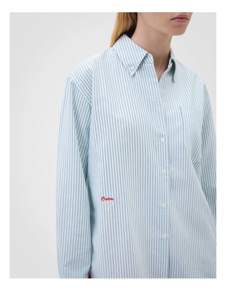 Oxford Stripe Shirt in Ivy Green image 3