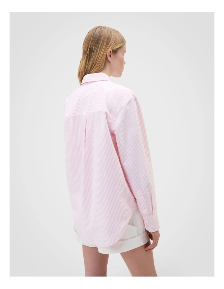 Oxford Stripe Shirt in Perfect Pink image 2