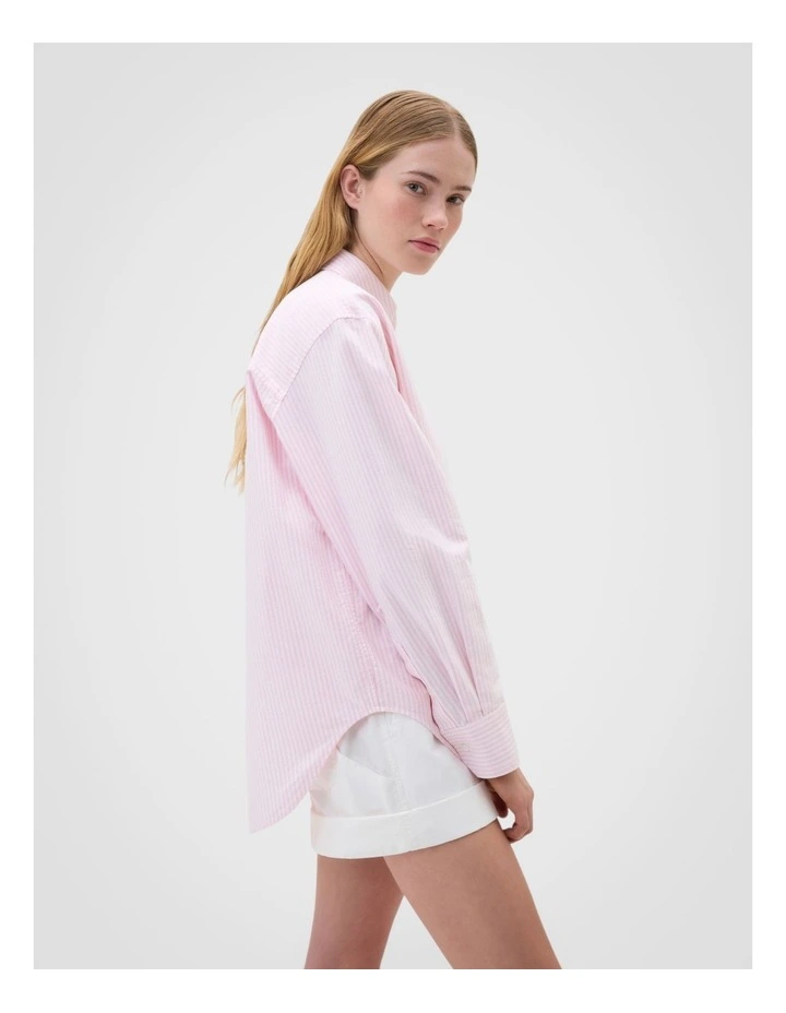 Oxford Stripe Shirt in Perfect Pink image 4