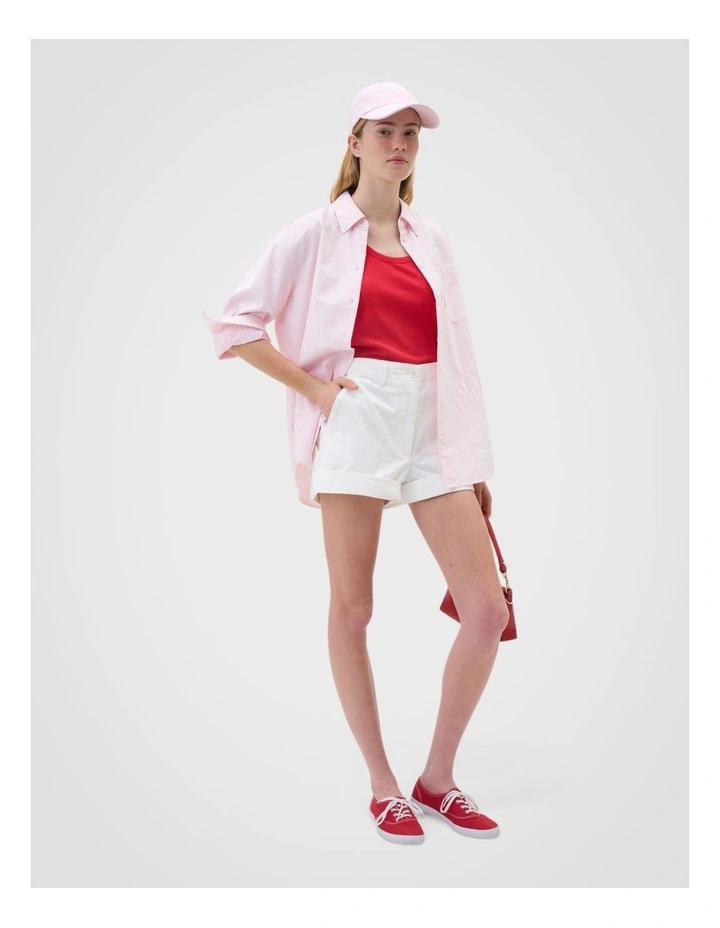 Oxford Stripe Shirt in Perfect Pink image 5