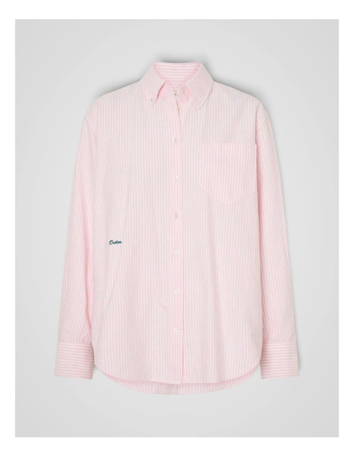 Oxford Stripe Shirt in Perfect Pink image 6