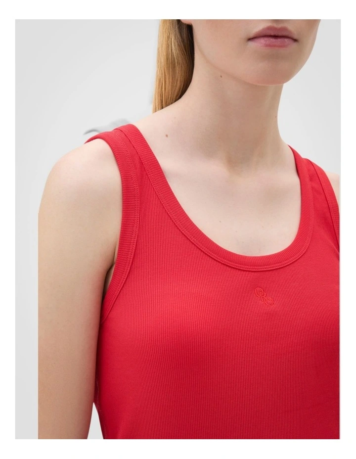 Scoop Neck Tank in Robbin Red image 3