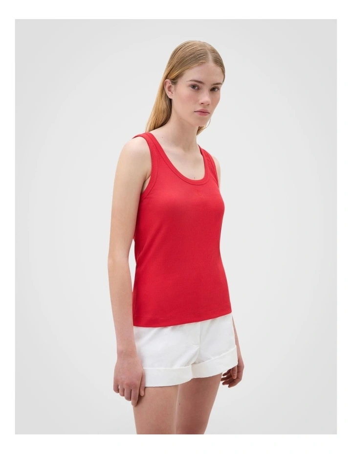 Scoop Neck Tank in Robbin Red image 4