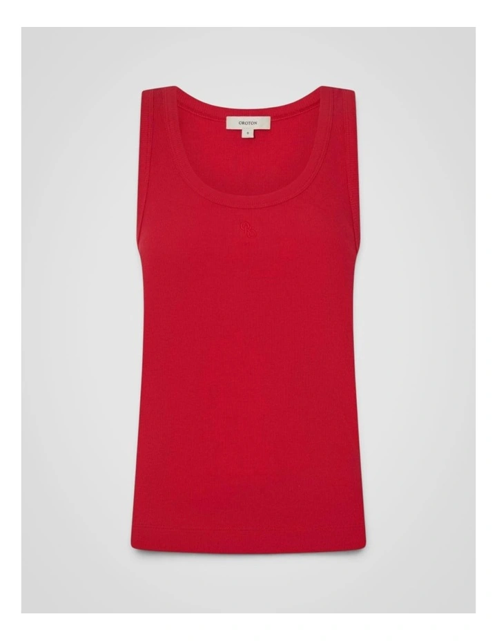 Scoop Neck Tank in Robbin Red image 6