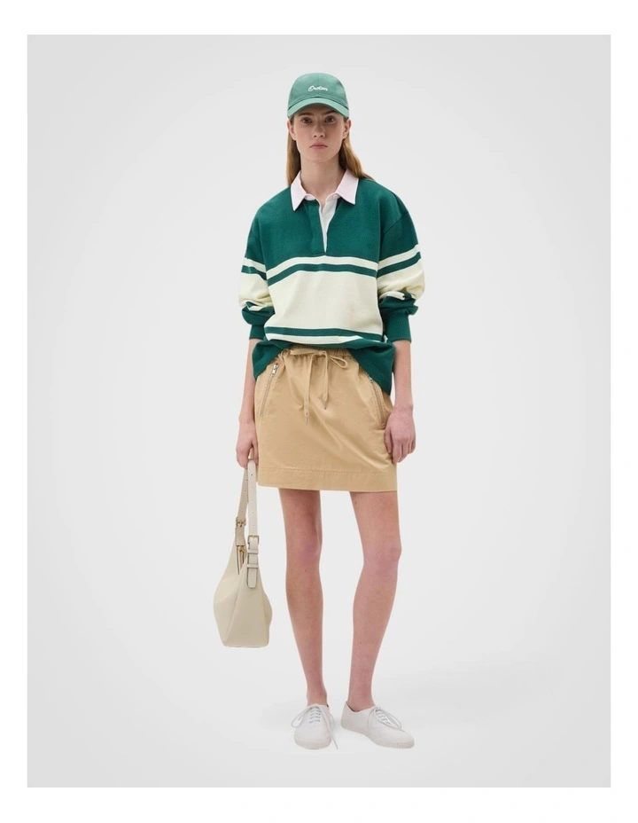 Stripe Rugby Pullover in Ivy Green image 5