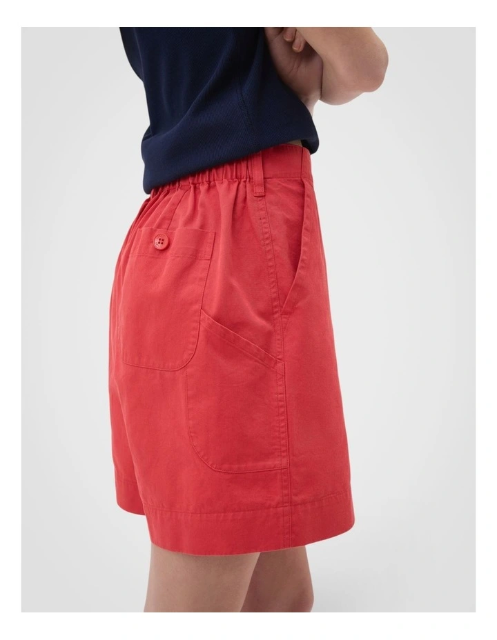 Flat Front Carpenter Short in Robbin Red image 4