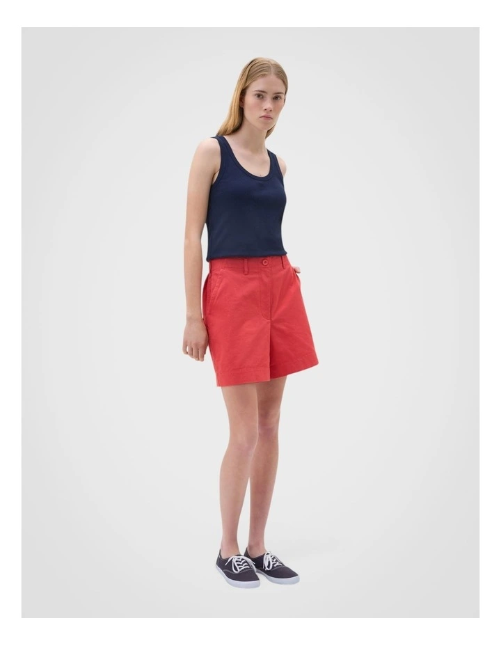Flat Front Carpenter Short in Robbin Red image 5