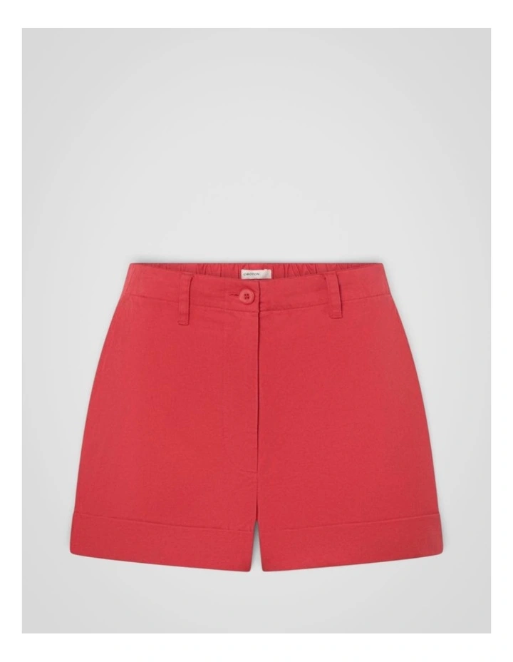 Flat Front Carpenter Short in Robbin Red image 6
