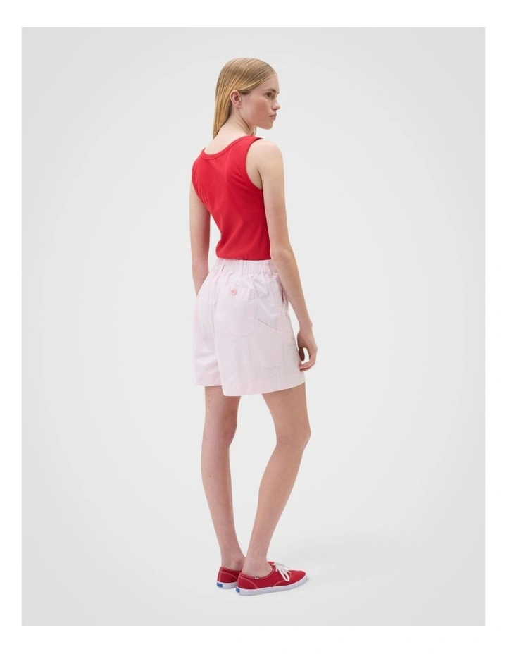 Flat Front Carpenter Short in Perfect Pink image 2