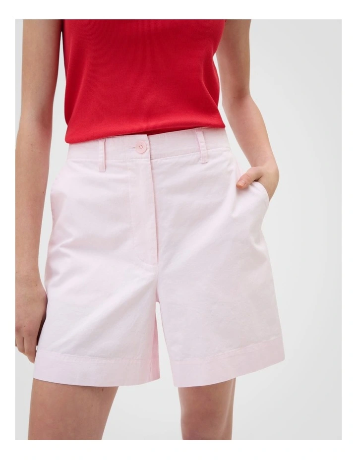 Flat Front Carpenter Short in Perfect Pink image 3
