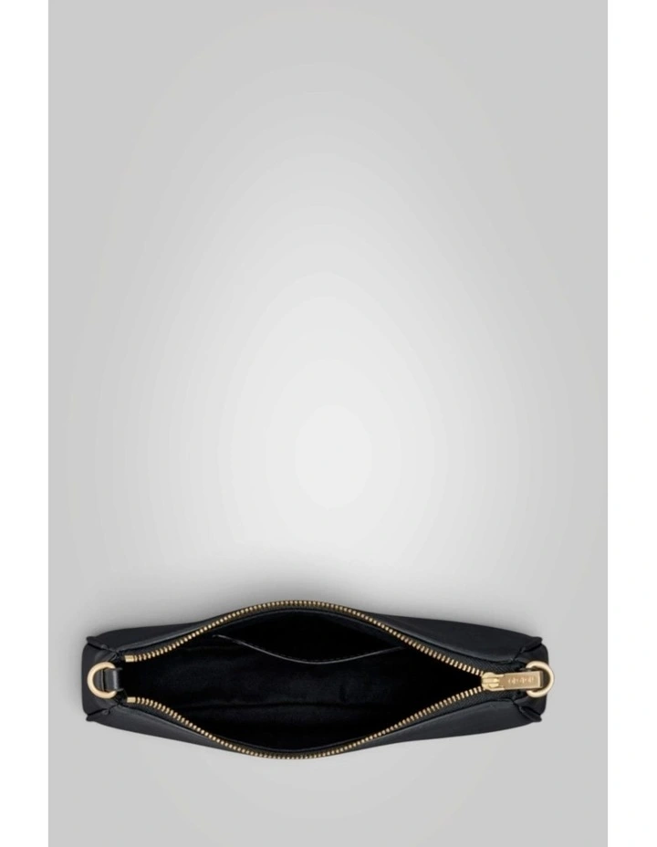 Eve Crackle Mini Baguette in Black image 3