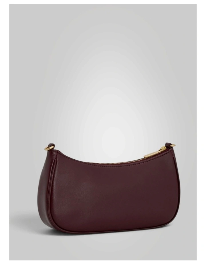 Eve Crackle Mini Baguette in Burgundy image 2