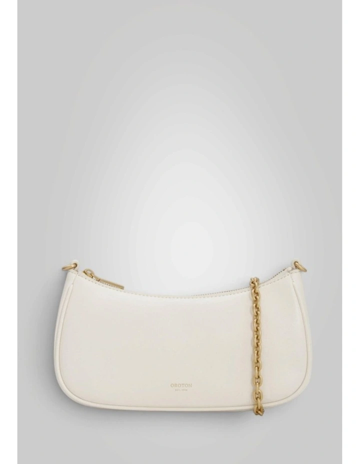 Eve Crackle Mini Baguette in Cream image 1