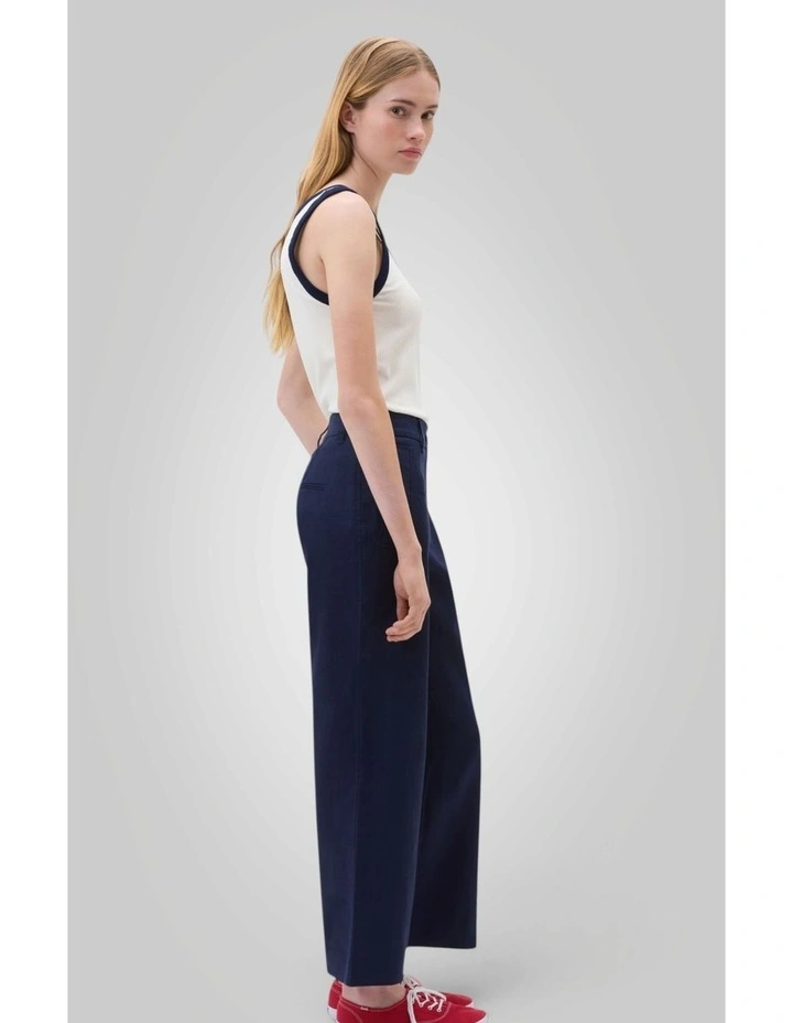Kick Flare Linen Pant in North Sea image 2