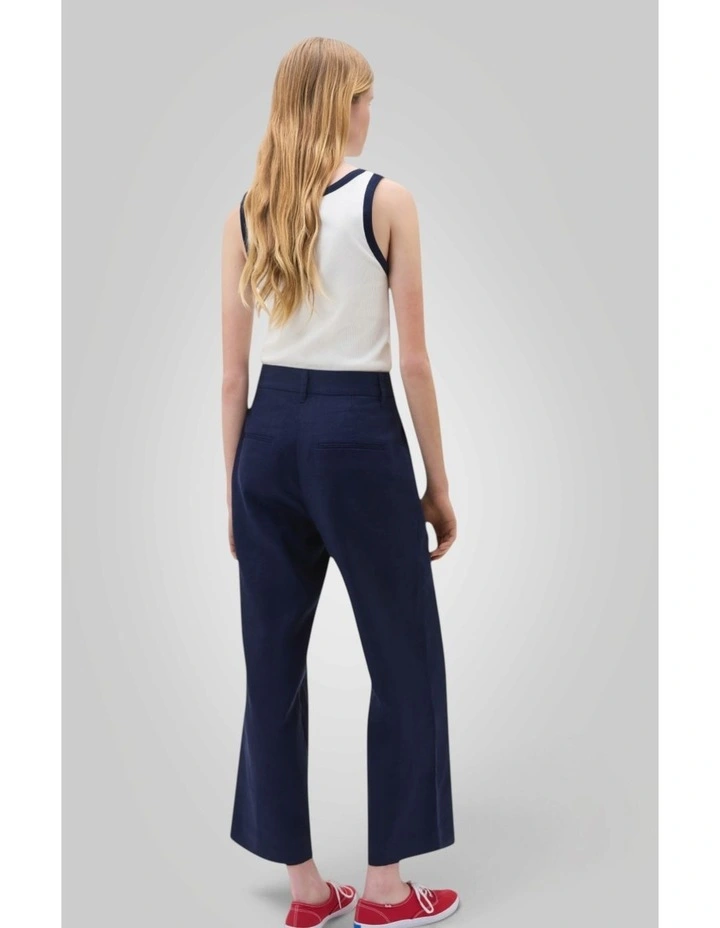 Kick Flare Linen Pant in North Sea image 4