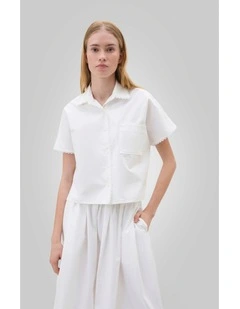 Lace Trim Popover in Antique White