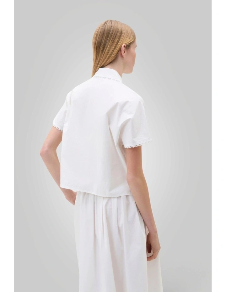 Lace Trim Popover in Antique White image 4