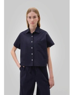 Lace Trim Popover in North Sea