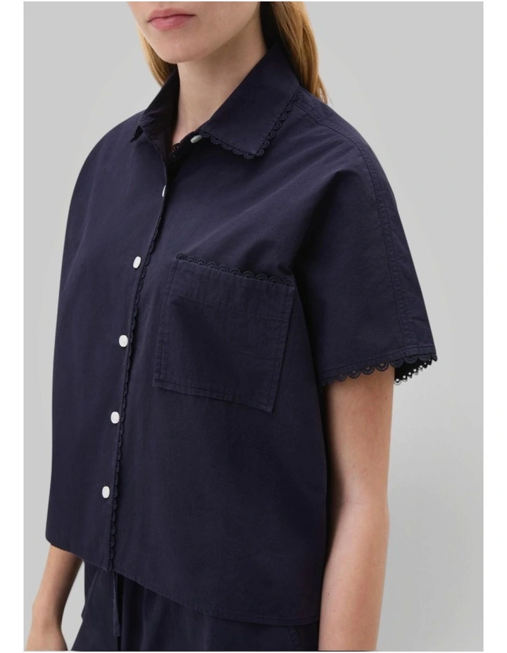 Lace Trim Popover in North Sea image 2