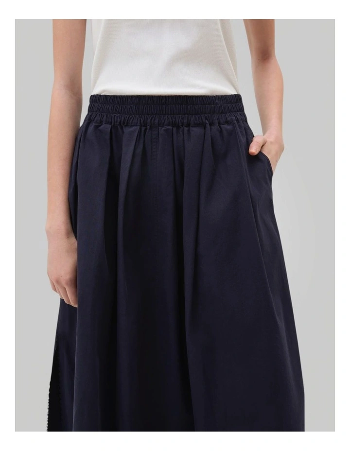 Lace Trim Pull On Skirt in North Sea image 3