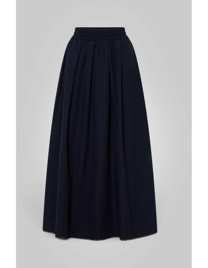 Lace Trim Pull On Skirt in North Sea image 6