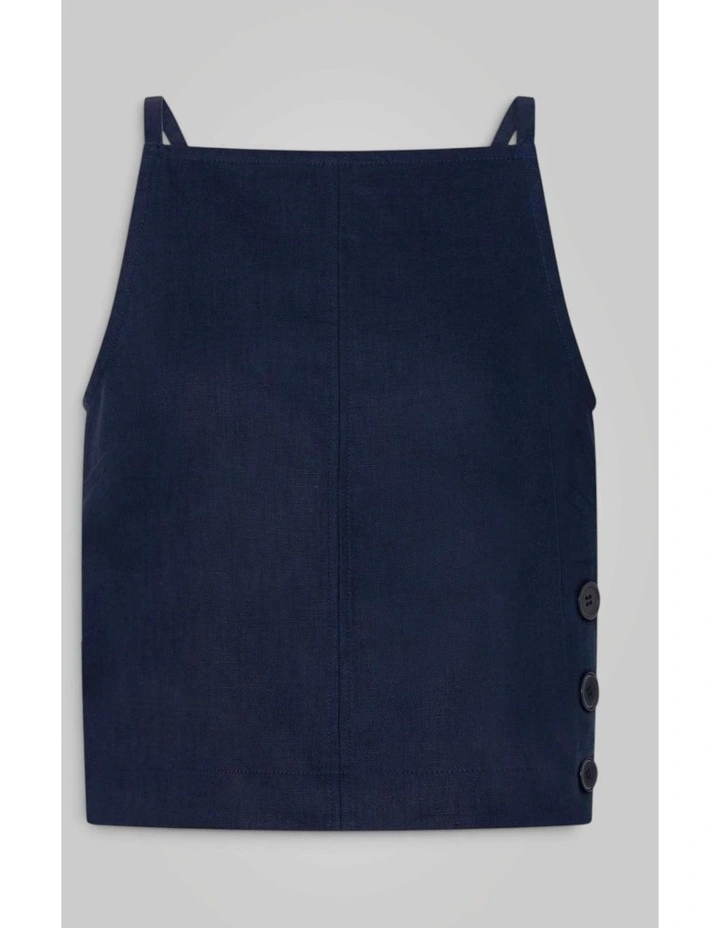 Linen Button Shell Top in North Sea image 7