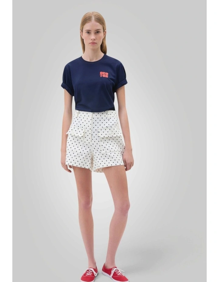 Linen Spot Short in Antique White image 1