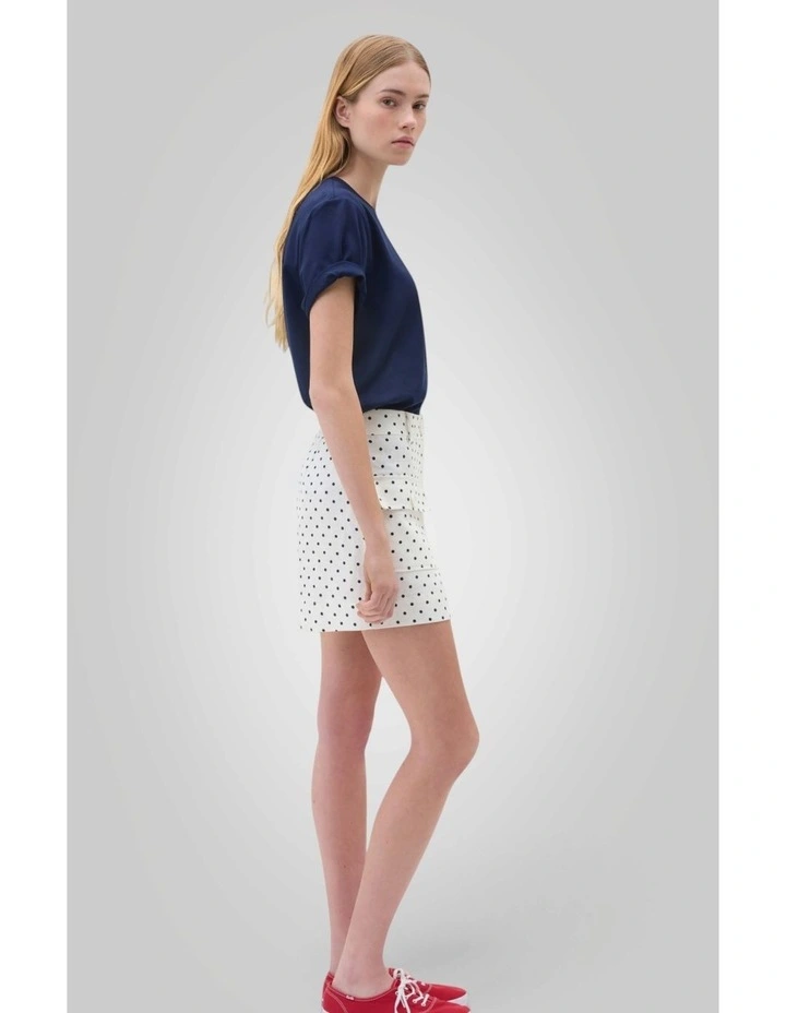 Linen Spot Short in Antique White image 2
