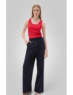 Poplin Pull On Pant in North Sea