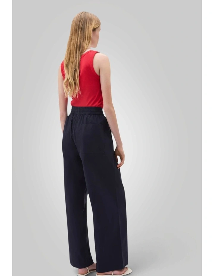 Poplin Pull On Pant in North Sea image 4
